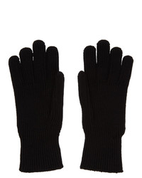 Мужские черные шерстяные перчатки от Moncler