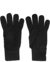 Женские черные шерстяные перчатки от Bottega Veneta