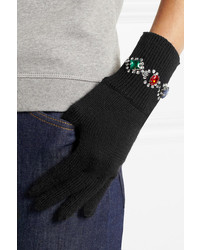 Женские черные шерстяные перчатки от Markus Lupfer