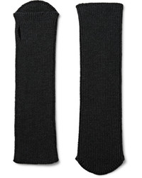 Мужские черные шерстяные перчатки от Dries Van Noten