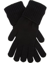 Мужские черные шерстяные перчатки от Givenchy