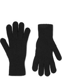 Мужские черные шерстяные перчатки от Margaret Howell