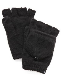 Женские черные шерстяные перчатки от Plush