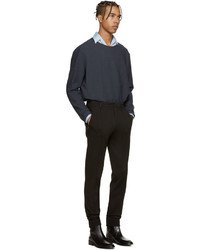 Мужские черные шерстяные спортивные штаны от Wooyoungmi