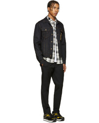 Мужские черные шерстяные спортивные штаны от Dolce & Gabbana