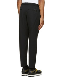 Мужские черные шерстяные спортивные штаны от Dolce & Gabbana