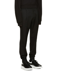 Мужские черные шерстяные спортивные штаны от Juun.J