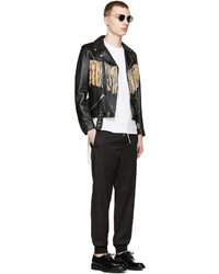 Мужские черные шерстяные спортивные штаны от Moschino