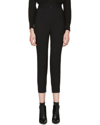 Черные шерстяные узкие брюки от Alexander McQueen