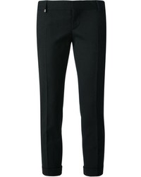 Черные шерстяные узкие брюки от DSquared