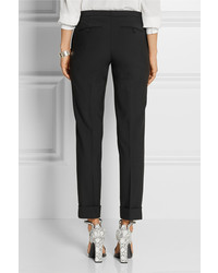 Черные шерстяные узкие брюки от Theory