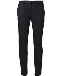 Черные шерстяные узкие брюки от Massimo Alba