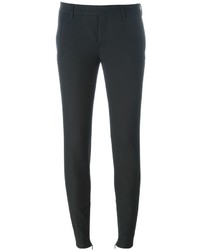 Черные шерстяные узкие брюки от Saint Laurent