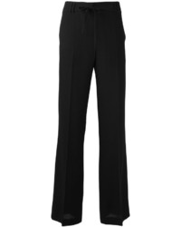 Черные шерстяные широкие брюки от Ann Demeulemeester
