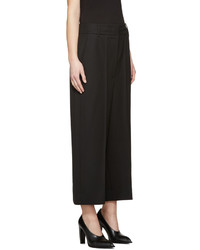 Черные шерстяные широкие брюки от Jil Sander