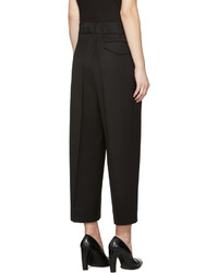 Черные шерстяные широкие брюки от Jil Sander