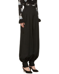 Черные шерстяные широкие брюки от Stella McCartney