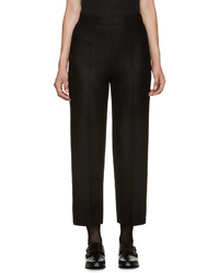 Черные шерстяные широкие брюки от Calvin Klein Collection