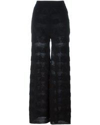 Черные шерстяные широкие брюки от M Missoni