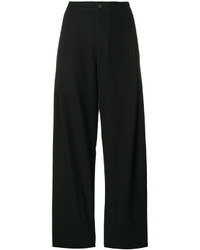 Черные шерстяные широкие брюки от Stephan Schneider