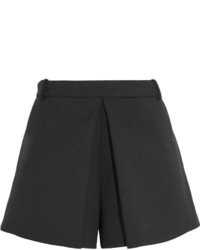 Женские черные шерстяные шорты со складками от Balenciaga