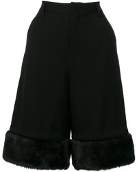 Женские черные шерстяные шорты от Comme des Garcons