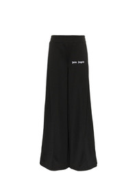 Черные широкие брюки в вертикальную полоску от Palm Angels