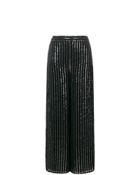 Черные широкие брюки с пайетками от Temperley London