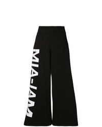 Черные широкие брюки с принтом от Mia-Iam