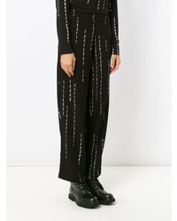 Черные широкие брюки с принтом от Uma Raquel Davidowicz