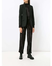 Черные широкие брюки с принтом от Uma Raquel Davidowicz