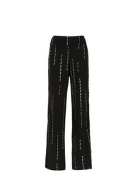 Черные широкие брюки с принтом от Uma Raquel Davidowicz