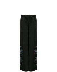 Черные широкие брюки с принтом от Vilshenko