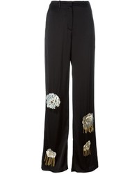 Черные широкие брюки с украшением от Ports 1961
