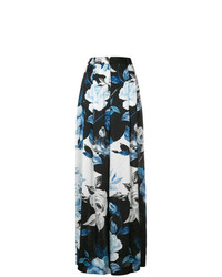 Черные широкие брюки с цветочным принтом от Off-White