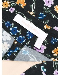 Черные широкие брюки с цветочным принтом от See by Chloe