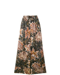 Черные широкие брюки с цветочным принтом от Y-3