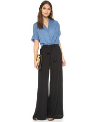 Черные широкие брюки от Splendid