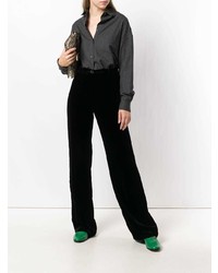 Черные широкие брюки от Aspesi