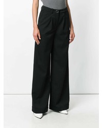 Черные широкие брюки от Mugler