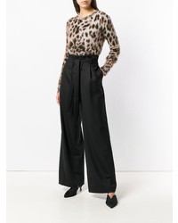 Черные широкие брюки от P.A.R.O.S.H.