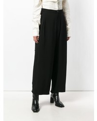 Черные широкие брюки от Yohji Yamamoto