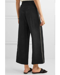 Черные широкие брюки от Maje