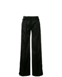 Черные широкие брюки от Mugler