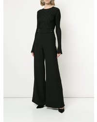 Черные широкие брюки от Veronica Beard