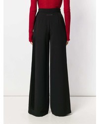 Черные широкие брюки от MM6 MAISON MARGIELA