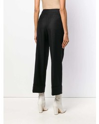 Черные широкие брюки от Incotex