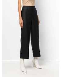 Черные широкие брюки от Incotex