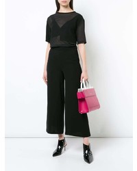 Черные широкие брюки от Yigal Azrouel