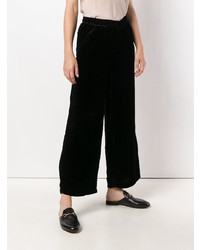 Черные широкие брюки от Gold Hawk